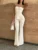 2 Piece Knit Set – Sleeveless Tank Top + High Waist Wide Leg Pants