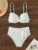 Wrinkled Bikini Push Up Swimsuit Two-pieces Set